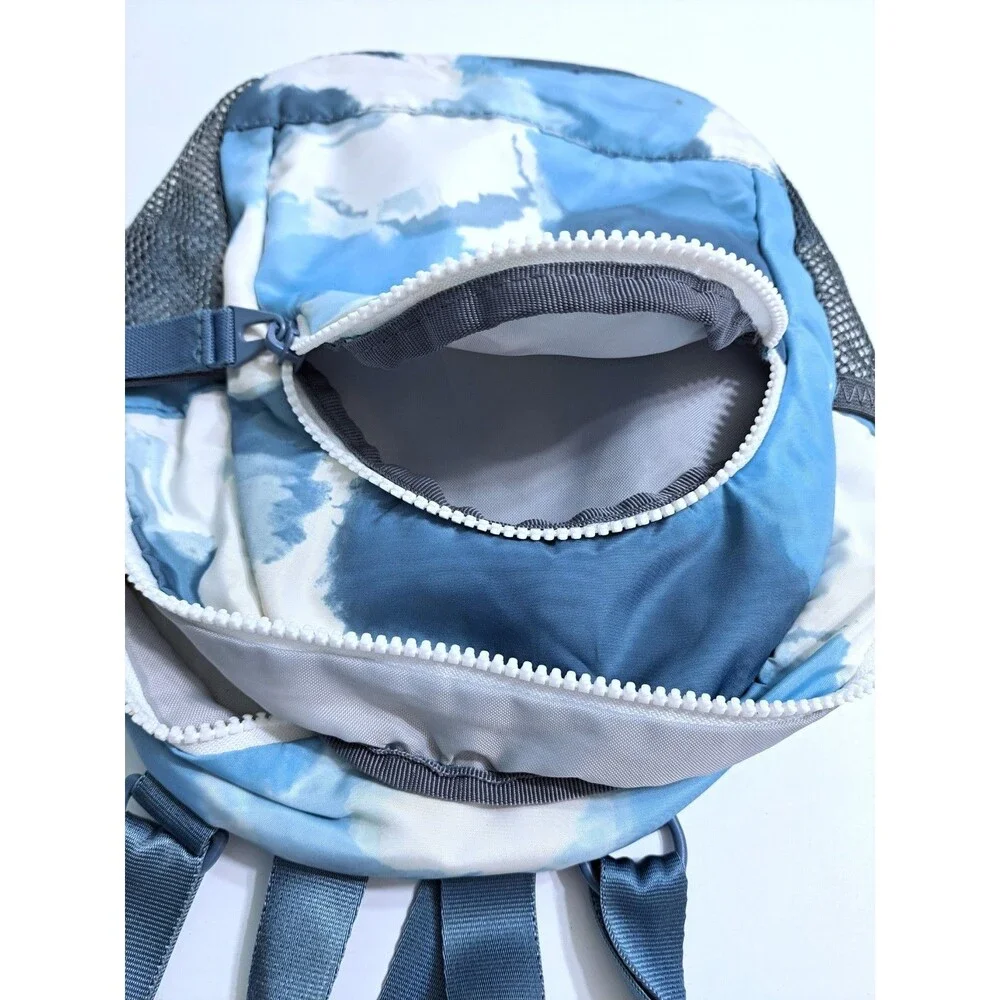 Adidas Mini Cloud Blue White Tiedye Backpack Linear Bag School Travel Carry On